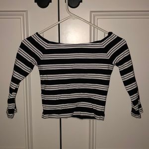 striped forever 21 crop top